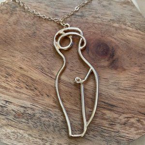 Goddess Love 💗 women shape necklace